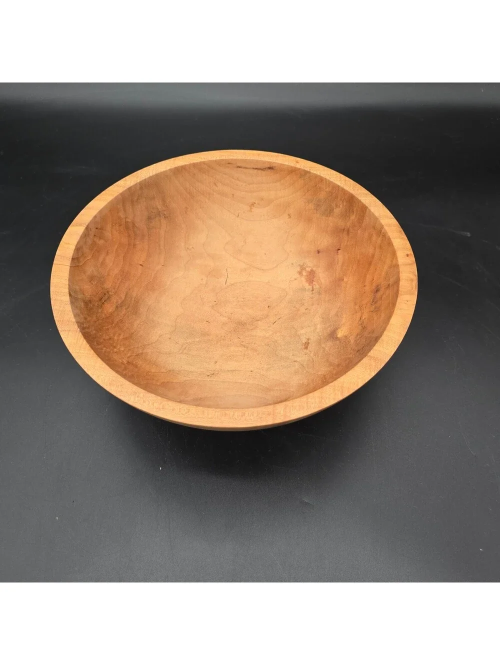 Vintage M. Kesi Hand Turned Apple Wood Bowl 10